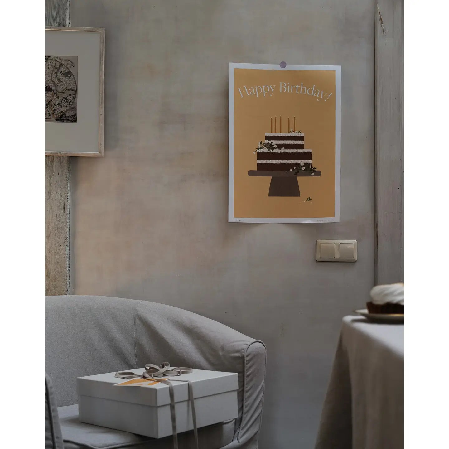 Happy Birthday Cake Poster