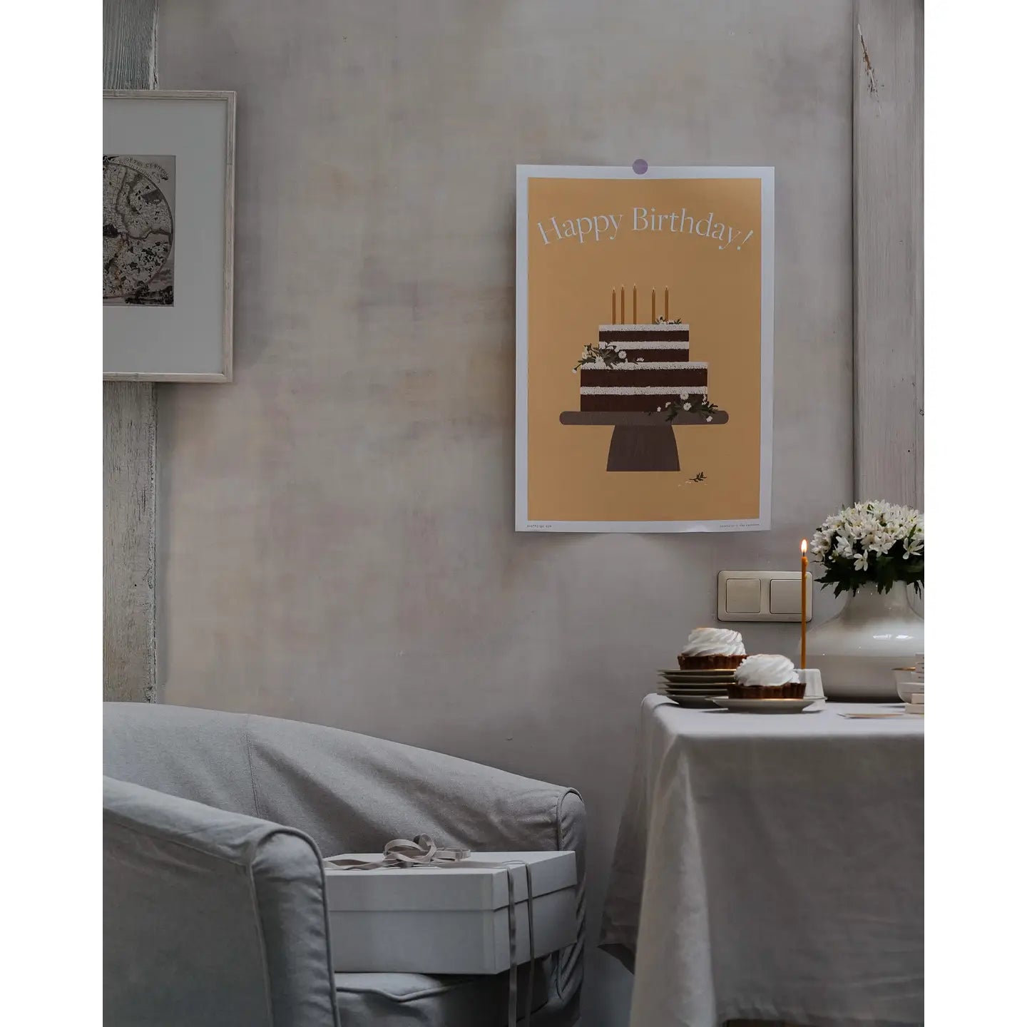 Happy Birthday Cake Poster