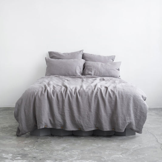 Linen Tales Ash Linen Duvet Cover Set